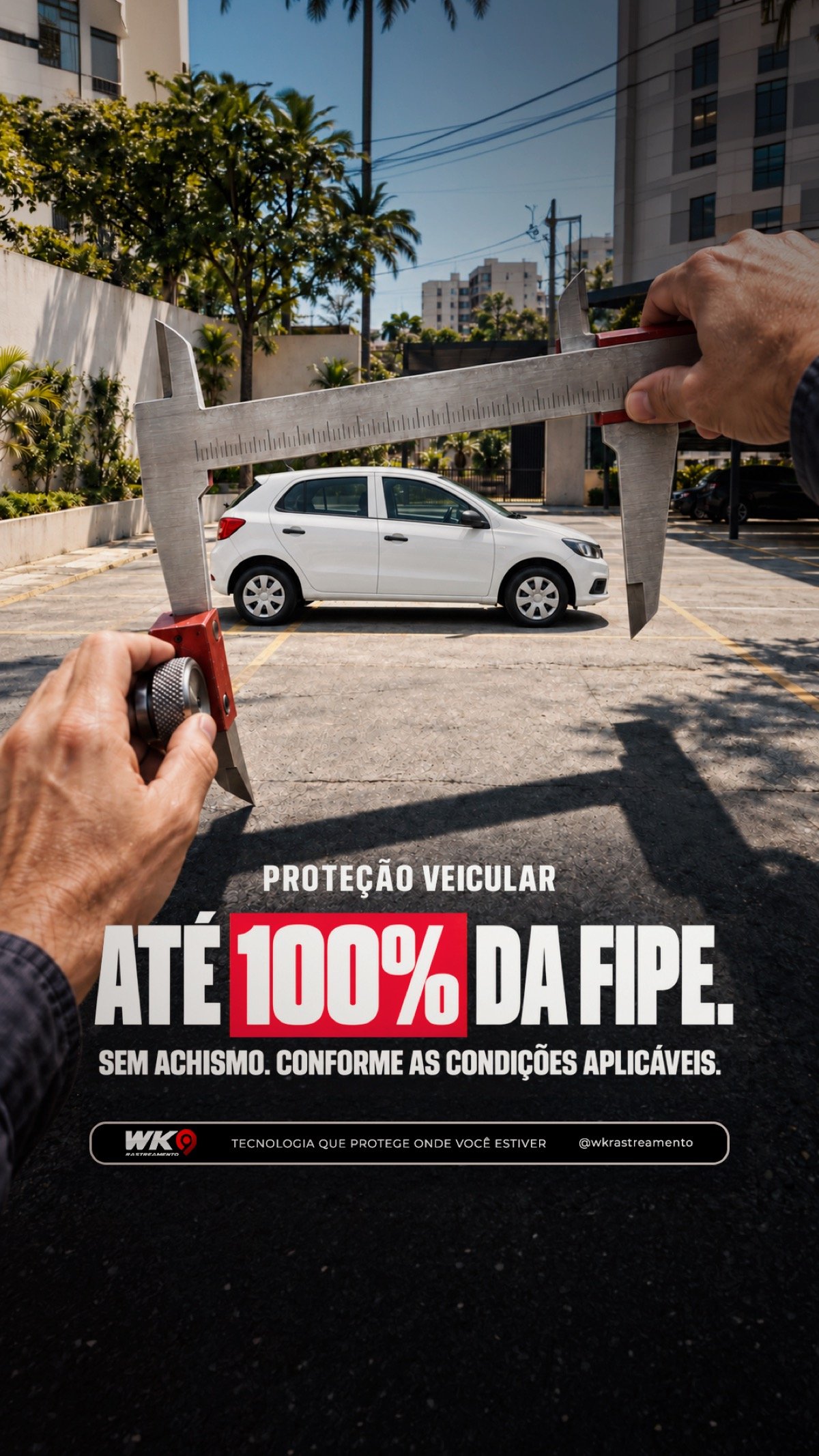 Arte da WK Rastreamento sobre proteção baseada na tabela FIPE