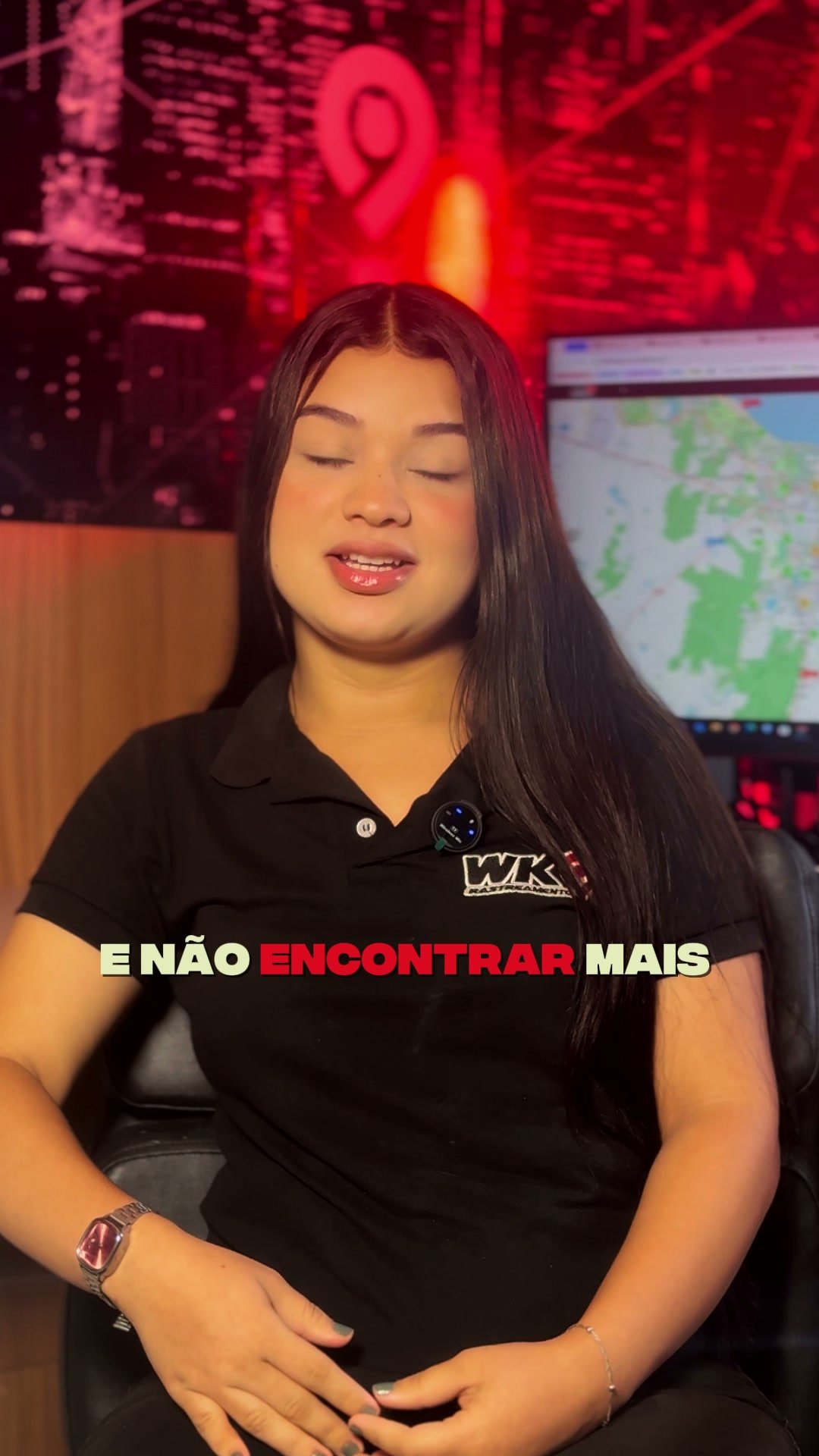 Integrante da WK Rastreamento em vídeo produzido para redes sociais